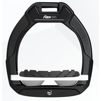 Produktbild von Flex-On Safe-On Sicherheitssteigbügel für Pferde mit Grip in Schwarz Weiß Grau