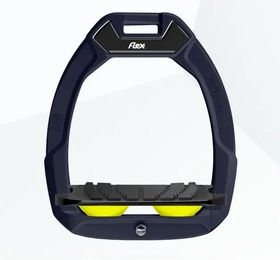Flex-On Safe-On Sicherheitssteigbügel für Pferde mit Grip und Neigung in Grün Schwarz Yellow – Bild 1 von 1