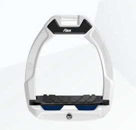 Flex-On Safe-On Sicherheitssteigbügel für Pferde mit Grip und Neigung in Weiß Schwarz oder Marine – Bild 1 von 1