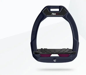 Flex-On Safe-On Sicherheitssteigbügel für Pferde mit Neigung und Grip in Marine Schwarz Lila – Bild 1 von 1