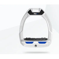 Produktbild von Flex-On Safe-On Sicherheitssteigbügel für Pferde mit Neigung und Grip in Weiß/Grau/Blau