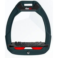Produktbild von Flex-On Safe-On Sicherheitssteigbügel für Pferde mit Ultra Grip in Grün/Schwarz/Rot
