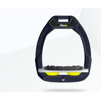 Produktbild von Flex-On Safe-On Sicherheitssteigbügel für Pferde mit Ultra Grip in Marine Grau Gelb