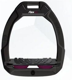 Flex-On Safe-On Sicherheitssteigbügel für Pferde mit Ultra Grip in Schwarz/Schwarz/Pflaume – Bild 1 von 1