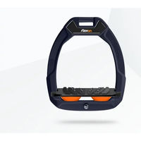 Produktbild von Flex-On Safe-On Sicherheitssteigbügel für Pferde mit Ultra Grip Technologie in Marine Schwarz Orange