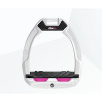Produktbild von Flex-On Safe-On Sicherheitssteigbügel für Pferde neigbar mit Grip in Weiß Schwarz Rosa