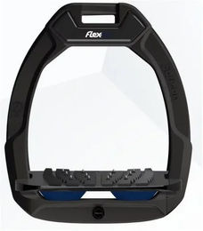 Flex-On Safe-On Sicherheitssteigbügel für Pferde neigbar mit Ultra Grip in Schwarz/Schwarz/Marine – Bild 1 von 1