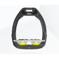 Produktbild von Flex-On Safe-On Sicherheitssteigbügel für Pferde Pferdesport Flach Ultra Grip Anthrazit Grau Gelb