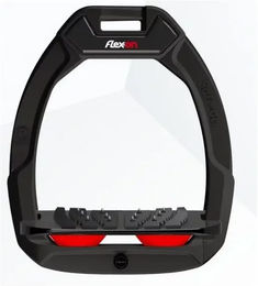 Flex-On Safe-On Sicherheitssteigbügel für Pferde Schräg mit Ultra Grip Schwarz-Schwarz-Rot – Bild 1 von 1