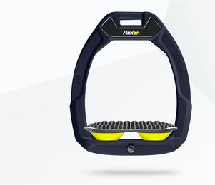 Flex-On Safe-On Sicherheitssteigbügel für Reiten aus Aluminium in Grau und Gelb – Bild 1 von 1