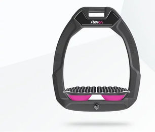Flex-On Safe-On Sicherheitssteigbügel für Reiten Endurance Anthrazit Grau Rosa – Bild 1 von 1