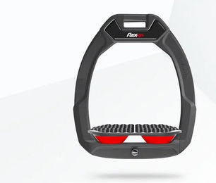 Flex-On Safe-On Sicherheitssteigbügel für Reiten Endurance Anthrazit Grau Rot – Bild 1 von 1