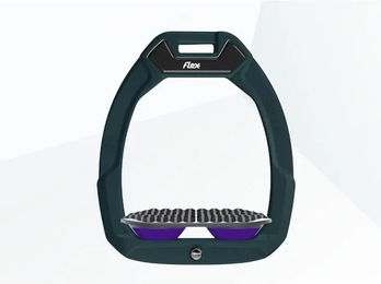 Flex-On Safe-On Sicherheitssteigbügel für Reiten Endurance Grün/Grau/Violett – Bild 1 von 1