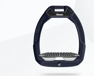 Flex-On Safe-On Sicherheitssteigbügel für Reiter aus Aluminium in Grau und Weiß – Bild 1 von 1