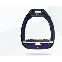 Produktbild von Flex-On Safe-On Sicherheitssteigbügel für Reiter aus Aluminium in Grau/Violett mit Grip