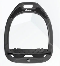 Flex-On Safe-On Sicherheitssteigbügel für Reiter aus Aluminium in Schwarz mit Ultra Grip Technologie – Bild 1 von 1
