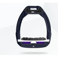 Produktbild von Flex-On Safe-On Sicherheitssteigbügel für Reiter aus Aluminium in Weiß/Lila mit Ultra Grip Neigung