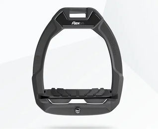 Flex-On Safe-On Sicherheitssteigbügel für Reiter in Anthrazit/Schwarz mit Grip und Neigungsfunktion – Bild 1 von 1