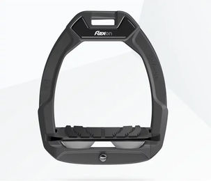 Flex-On Safe-On Sicherheitssteigbügel für Reiter mit geneigtem Grip in Anthrazit Schwarz Grau – Bild 1 von 1
