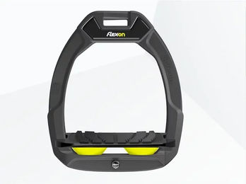 Flex-On Safe-On Sicherheitssteigbügel für Reiter mit Grip in Anthrazit Schwarz Gelb – Bild 1 von 1