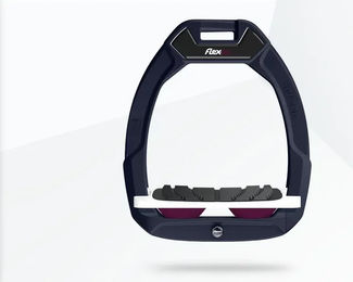 Flex-On Safe-On Sicherheitssteigbügel für Reiter mit Grip in Marine Weiß Pflaume – Bild 1 von 1