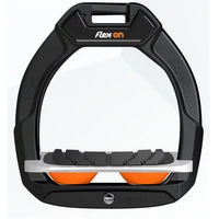 Produktbild von Flex-On Safe-On Sicherheitssteigbügel für Reiter mit Grip in Schwarz Grau und Orange