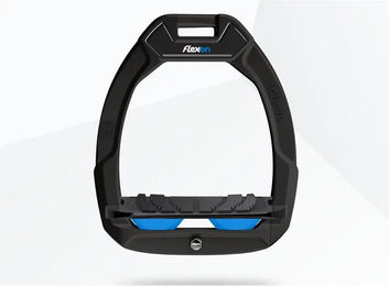 Flex-On Safe-On Sicherheitssteigbügel für Reiter mit Grip in Schwarz/Schwarz/Blau – Bild 1 von 1