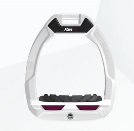 Flex-On Safe-On Sicherheitssteigbügel für Reiter mit Grip in Weiß/Pflaume – Bild 1 von 1