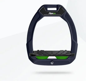 Flex-On Safe-On Sicherheitssteigbügel für Reiter mit Grip und Neigung in Blau Schwarz Grau – Bild 1 von 1