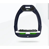 Produktbild von Flex-On Safe-On Sicherheitssteigbügel für Reiter mit Grip und Neigung in Marine Weiß Grün