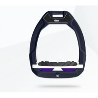 Produktbild von Flex-On Safe-On Sicherheitssteigbügel für Reiter mit Neigefunktion und Grip in Blau Weiß Violett