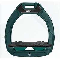 Produktbild von Flex-On Safe-On Sicherheitssteigbügel für Reiter mit Neigung und Grip in Grün/Schwarz/Grün