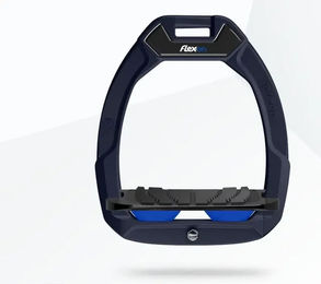 Flex-On Safe-On Sicherheitssteigbügel für Reiter mit Neigung und Grip in Marine Schwarz Blau – Bild 1 von 1