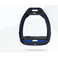 Produktbild von Flex-On Safe-On Sicherheitssteigbügel für Reiter mit Neigungsverhältnis und Grip in Rot/Schwarz/Blau