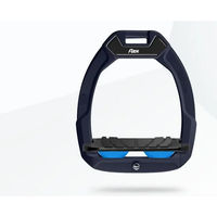 Produktbild von Flex-On Safe-On Sicherheitssteigbügel für Reiter mit Neigungsverhältnis und Grip in Rot/Schwarz/Blau