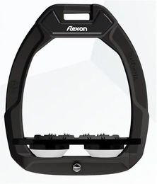 Flex-On Safe-On Sicherheitssteigbügel für Reiter Ultra Grip Schwarz/Schwarz/Weiß – Bild 1 von 1