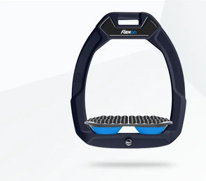 Flex-On Safe-On Sicherheitssteigbügel für Reitsport Endurance aus Aluminium in Grau/Blau – Bild 1 von 1