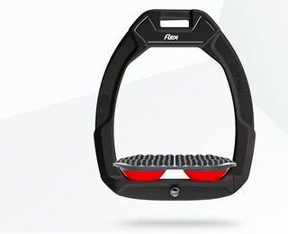 Flex-On Safe-On Sicherheitssteigbügel für Reitsport Endurance Schwarz Grau Rot – Bild 1 von 1