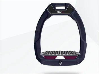 Flex-On Safe-On Sicherheitssteigbügel für Reitsteiger aus Aluminium in Grau/Lila – Bild 1 von 1