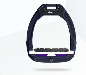Flex-On Safe-On Sicherheitssteigbügel für Reitstellung mit Grip in Braun Weiß Violett – Bild 1 von 1
