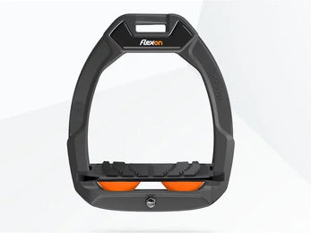 Flex-On Safe-On Sicherheitssteigbügel Genoppt Anthrazit Schwarz Orange – Bild 1 von 1