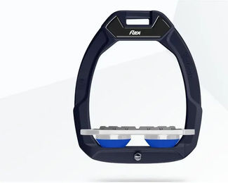 Flex-On Safe-On Sicherheitssteigbügel mit flachem Grip in Braun Grau Blau – Bild 1 von 1