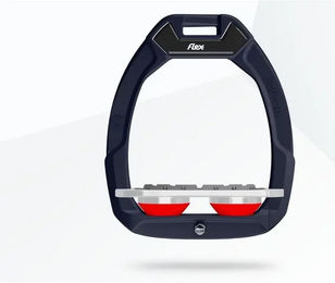 Flex-On Safe-On Sicherheitssteigbügel mit flachem Grip in Braun Grau Rot – Bild 1 von 1