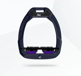 Flex-On Safe-On Sicherheitssteigbügel mit flachem Grip in Marine/Schwarz/Lila – Bild 1 von 1