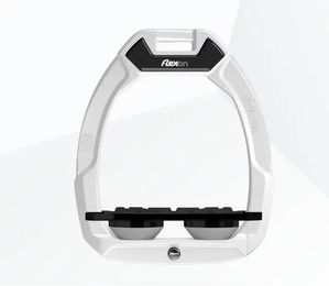Flex-On Safe-On Sicherheitssteigbügel mit Flachgriff Weiß Schwarz Grau – Bild 1 von 1