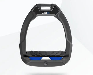 Flex-On Safe-On Sicherheitssteigbügel mit geneigtem Grip in Anthrazit Schwarz Blau – Bild 1 von 1