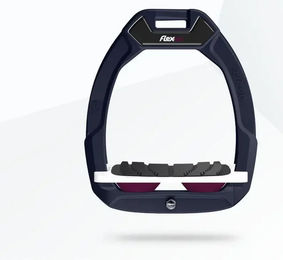 Flex-On Safe-On Sicherheitssteigbügel mit Grip in Braun Weiß Lila – Bild 1 von 1