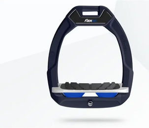 Flex-On Safe-On Sicherheitssteigbügel mit Neigegriff in Braun Grau Blau – Bild 1 von 1