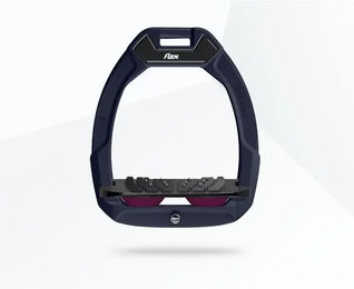 Flex-On Safe-On Sicherheitssteigbügel mit Neigungsdesign und Ultra Grip in Rot Schwarz Purpur – Bild 1 von 1