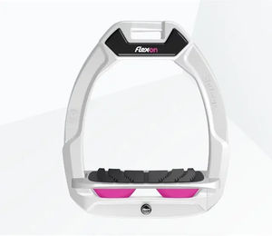 Flex-On Safe-On Sicherheitssteigbügel mit Neigungsgriff in Weiß Grau Rosa – Bild 1 von 1